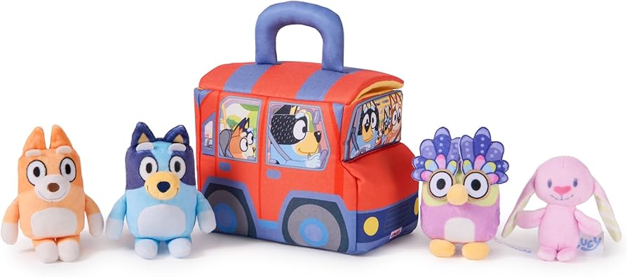 Amazon.com: GUND Bluey 5-Piece Plush Playset, Official Bluey