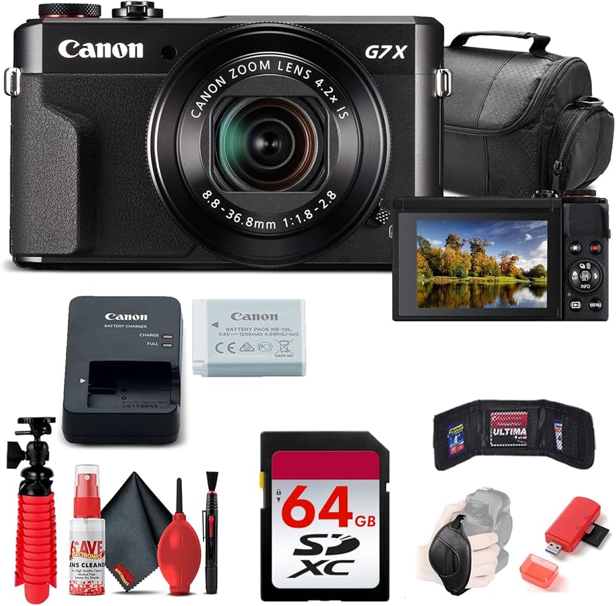 Canon PowerShot G7 X Mark II Digital Camera (1066C001) + 64GB