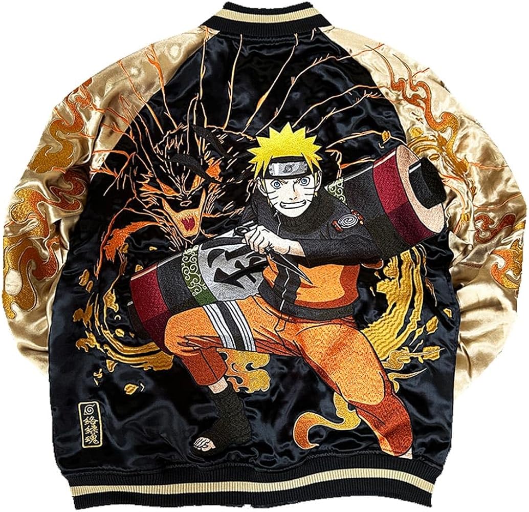 Amazon | 絡繰魂(カラクリダマシイ) ナルト コラボ 和柄 スカジャン