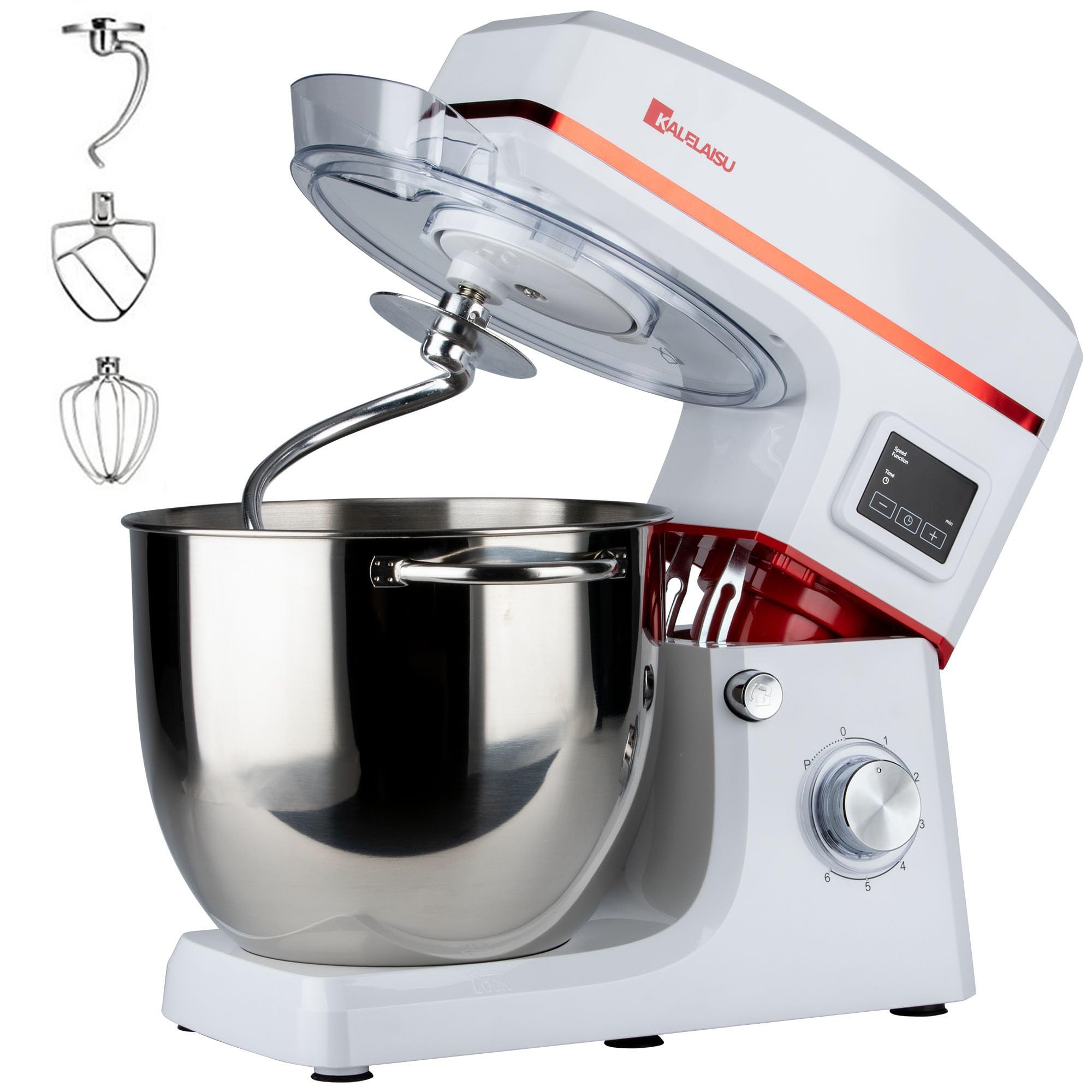 Amazon | KALELAISU スタンドミキサー 8L大容量 99分タイマー機能 三