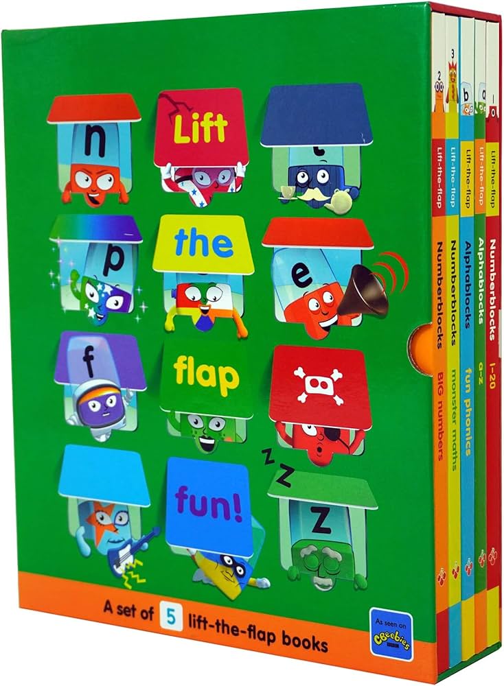 Amazon.com: Numberblocks and Alphablocks Lift-the-Flap 5-Book Box