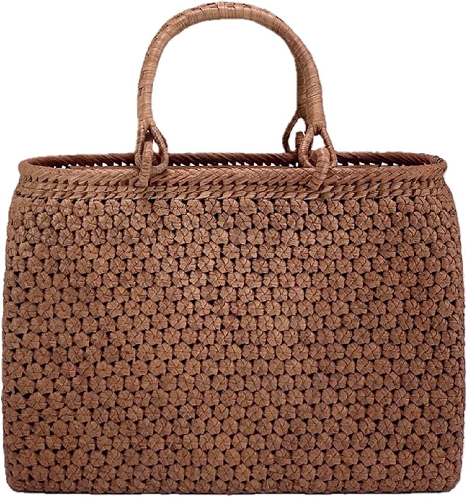 Amazon | [山葡萄] かごバッグ 【3mm 蔓/花編み/定番型/内布付き