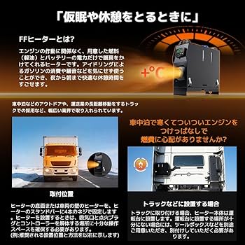 Amazon | リョクエン(LVYUAN) FFヒーター 8kW 12V 一体型 軽油ヒーター
