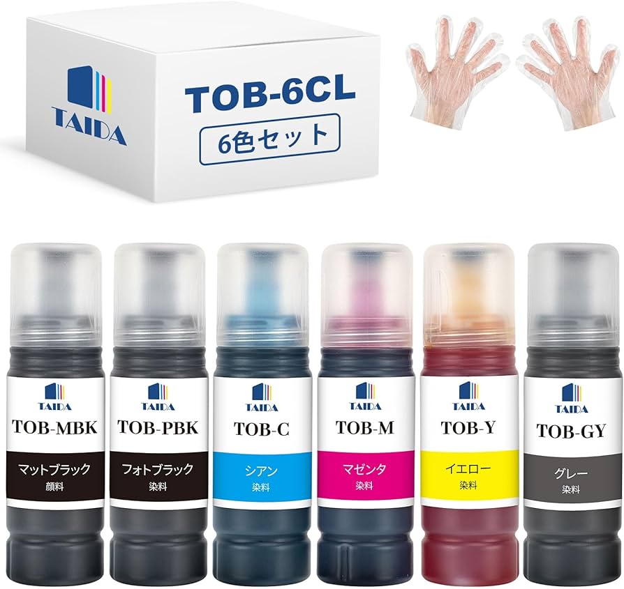 Amazon.co.jp: TOB トビバコ インク エプソン用 互換インクボトル 6色