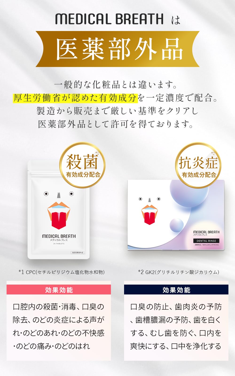 Amazon.co.jp: 【医薬部外品】メディカルブレス + デンタルリンス 口臭