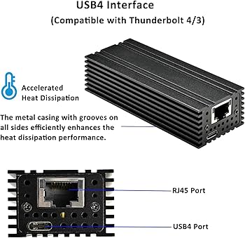 Amazon.com: USB 4.0 Type-C 10G Ethernet Adapter, for High-Speed