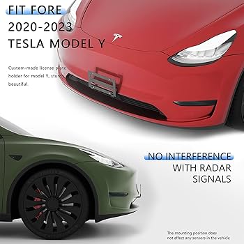 Amazon.co.jp: ドリル不要 ナンバープレートホルダー テスラモデル3用