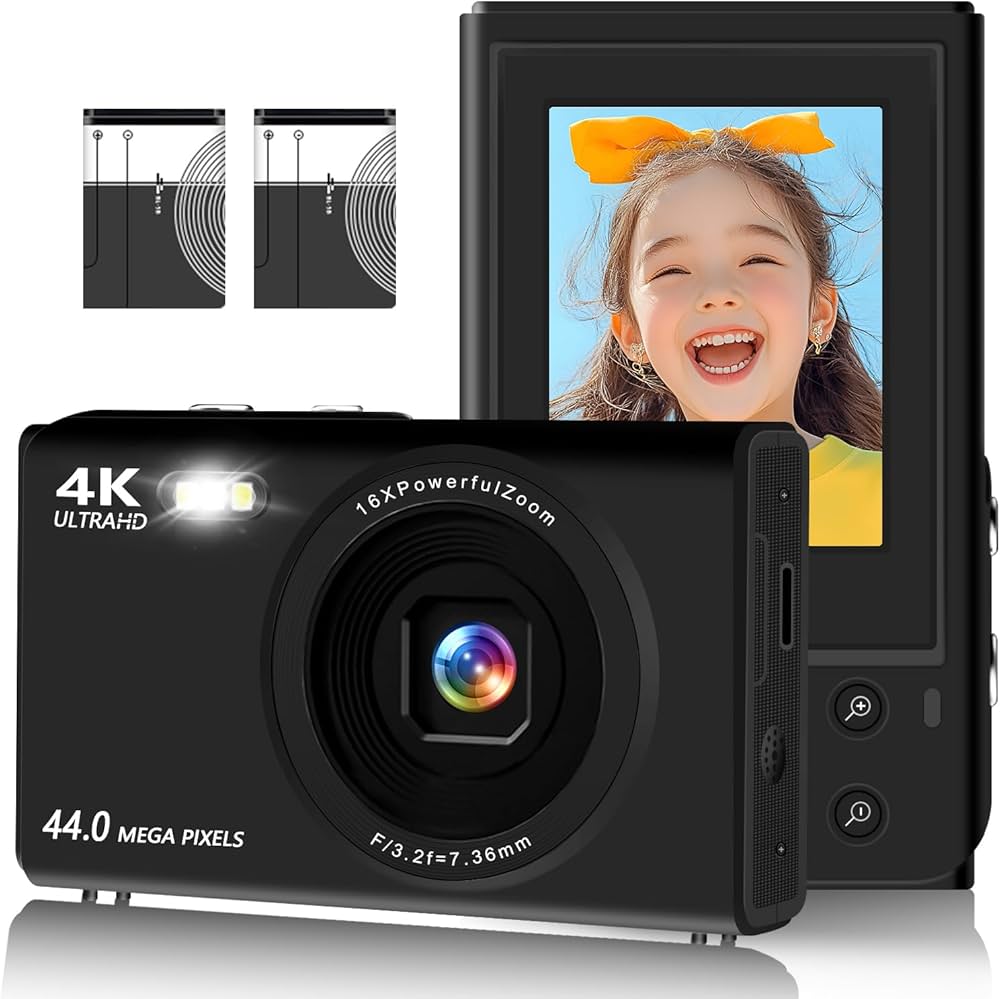 Amazon | デジカメ4Kデジタルカメラ WIFI転送機能 4400万画素 16倍