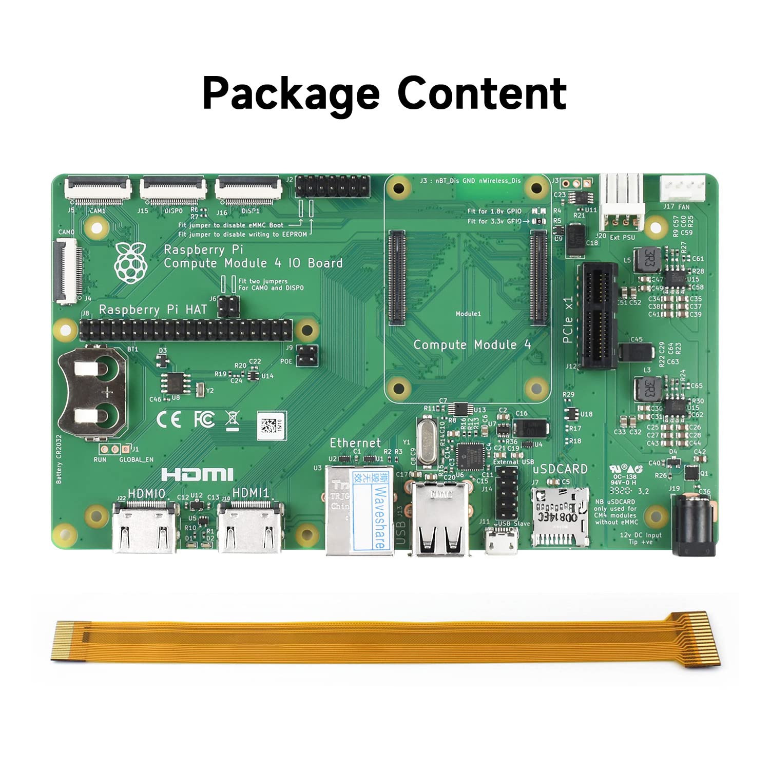 Amazon.com: Waveshare Compute Module 4 IO Board Pack with RPi Zero