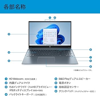 Amazon | HP ノートパソコン Pavilion 15-eh IPS液晶 タッチパネル