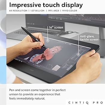 Amazon.com: Wacom Cintiq Pro 16 Creative Pen and Touch Display