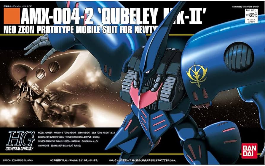 Amazon.co.jp: HGUC Mobile Suit ZZ Gundam Qubeley Mk2, 1/144 Scale