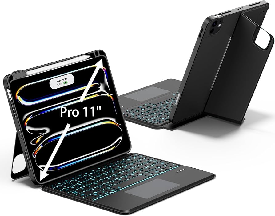 Amazon.com: JUQITECH Touchpad Keyboard Case for iPad Pro 11 M4