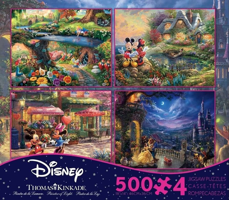 Amazon.co.jp: Disney(ﾃﾞｨｽﾞﾆｰ) クラシックパズルセット 500ﾋﾟｰｽ×4