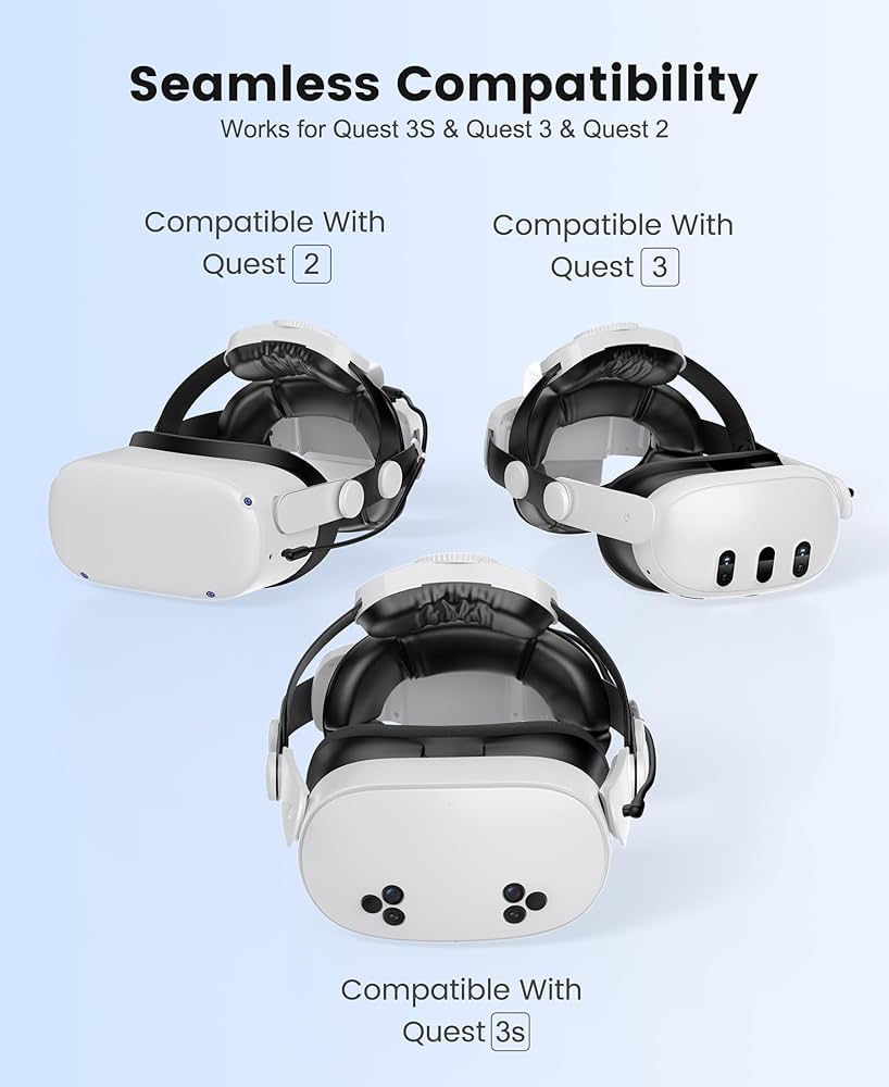 Amazon.com: Kawaye for Meta Quest 3S/3/2 Head Strap with 15000mAh