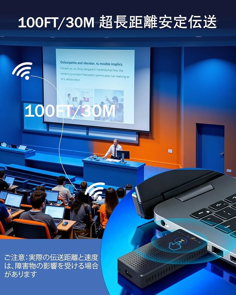 Amazon | ワイヤレスHDMI 送受信機 HDMI無線 4K@30Hz対応、16台送信機