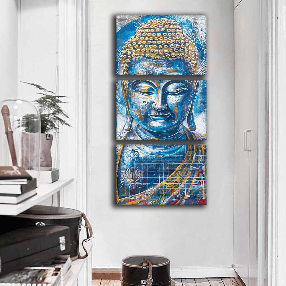 瞑想アート抽象画 油絵 3枚組 瞑想抽象画3点セット 多色のアート