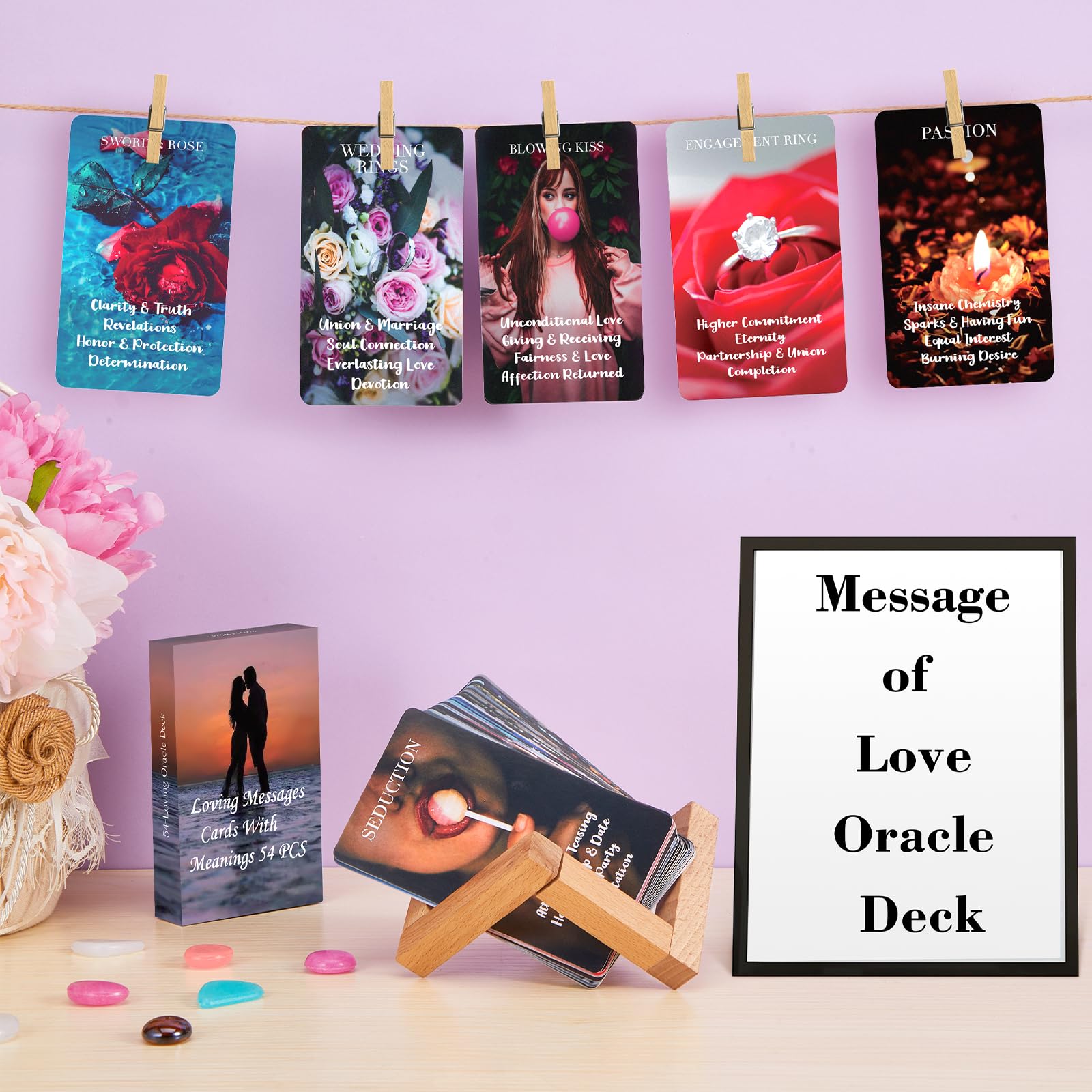 XSYLOHXL Love Oracle Cards for Beginners with Meanings on Them 53
