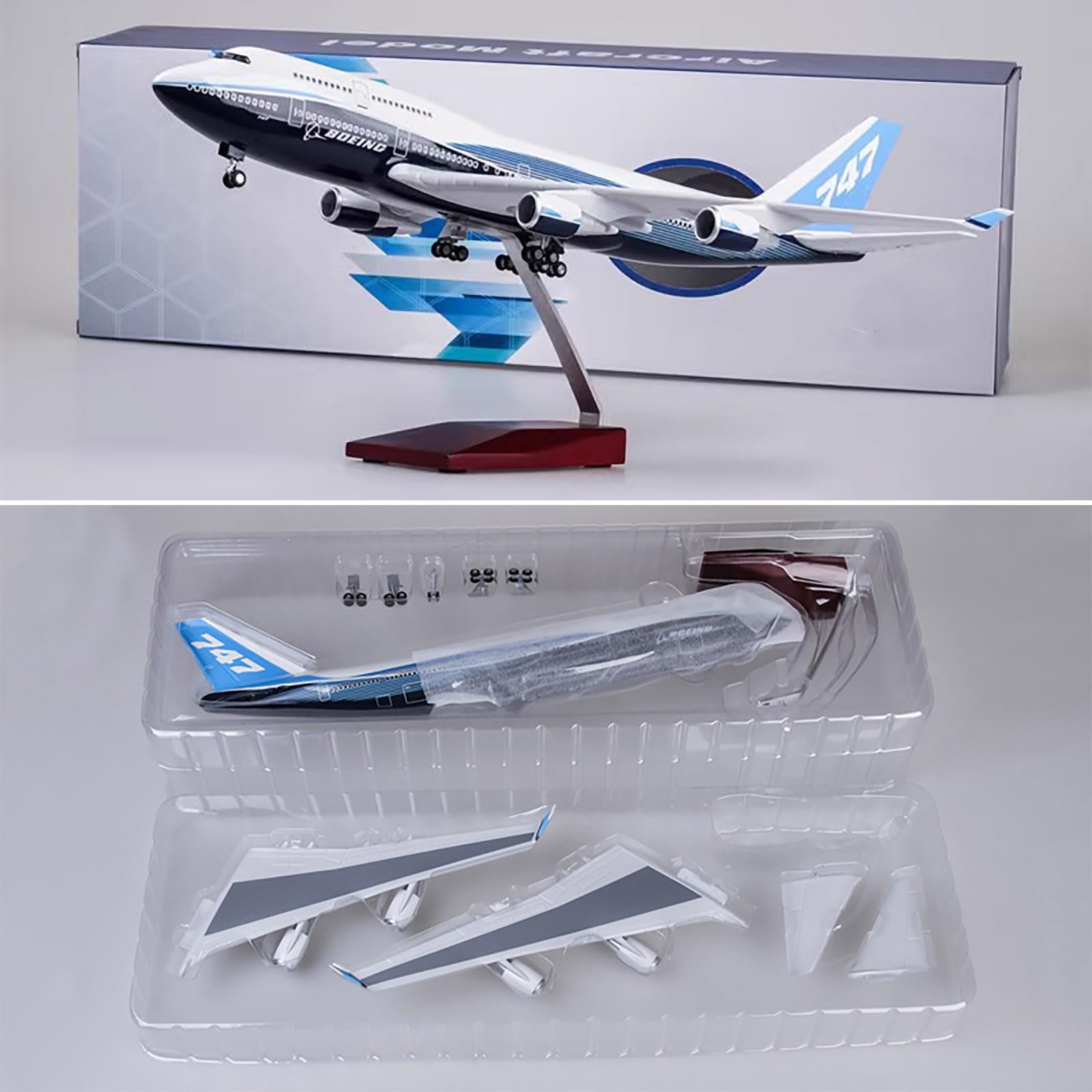 Amazon | 18.5インチ 1:150 スケール 模型飛行機 プロトタイプ B747