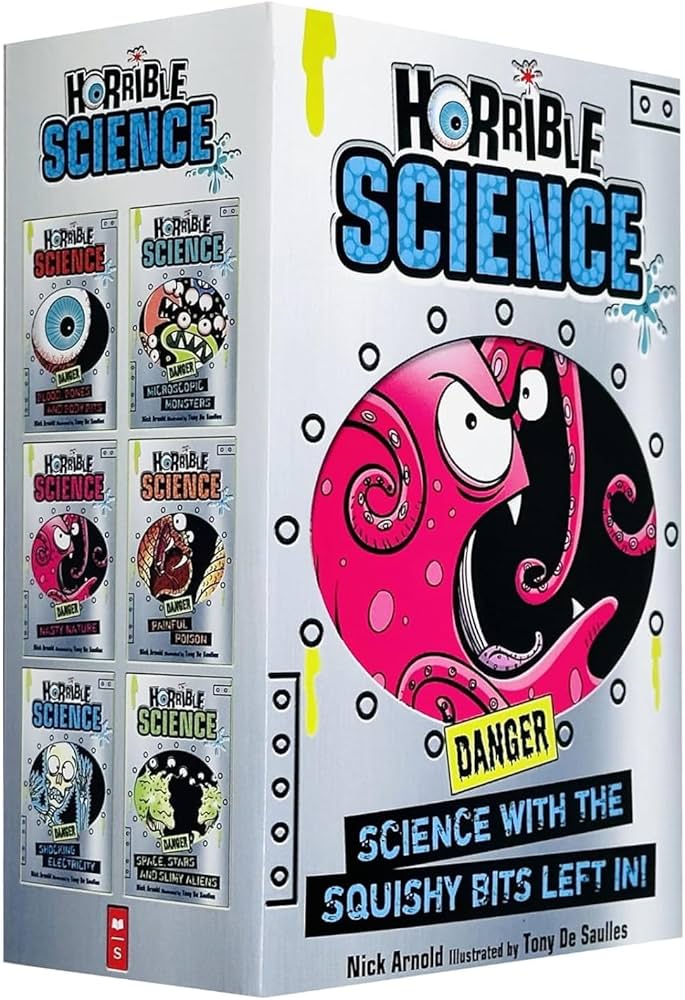 Horrible Science 6 Books Collection Set By Nick Arnold(Blood