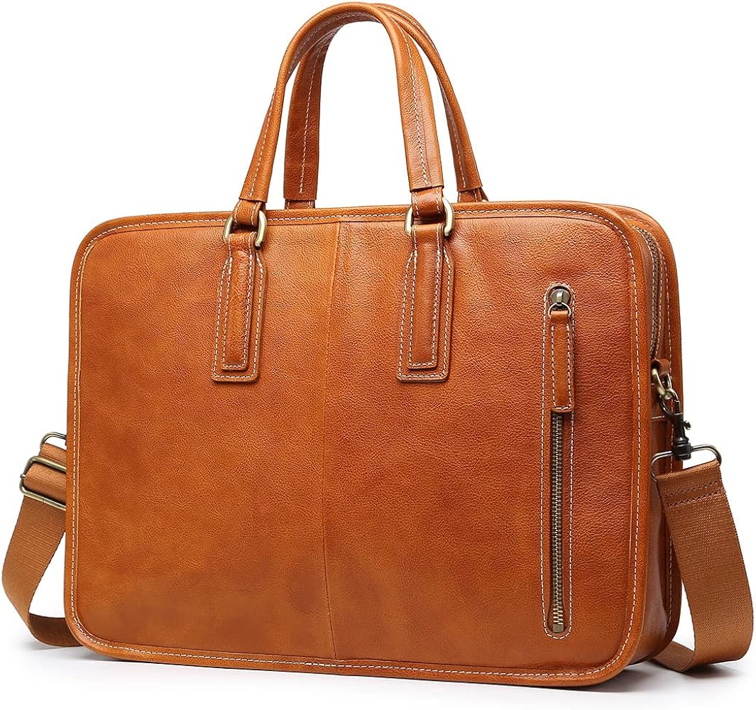 Amazon.co.jp: AKIYAMA 本革 ビジネスバッグ メンズ ブリーフケース