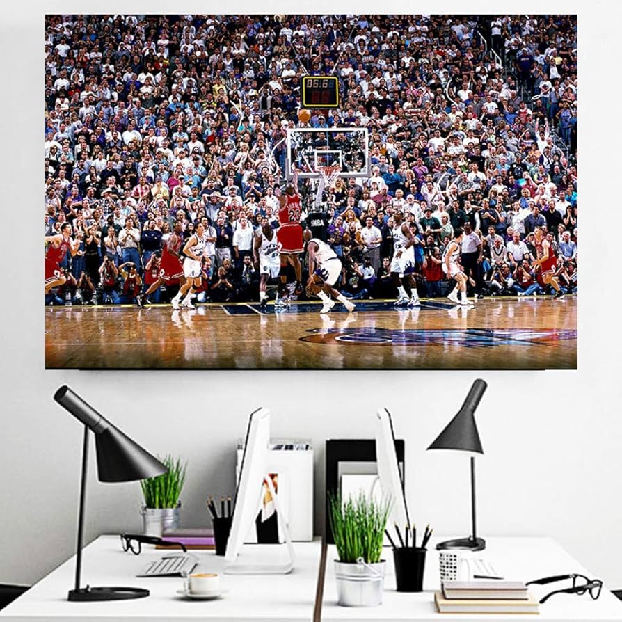 Amazon.co.jp: ポスターと版画マイケルジョーダン1998シカゴラスト