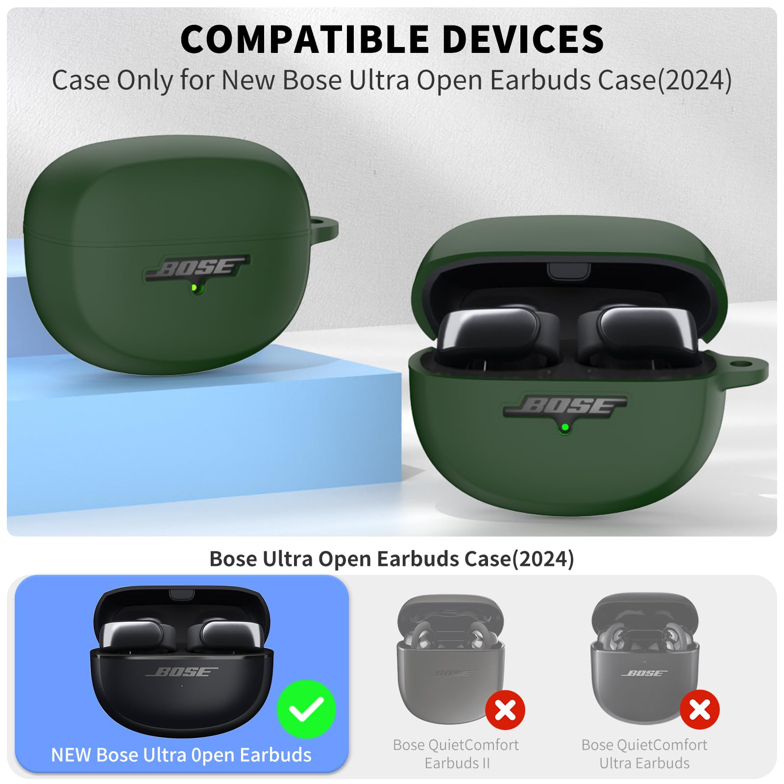 Amazon | Bose Ultra Open Earbuds Case(2024) 用シリコン耐衝撃保護