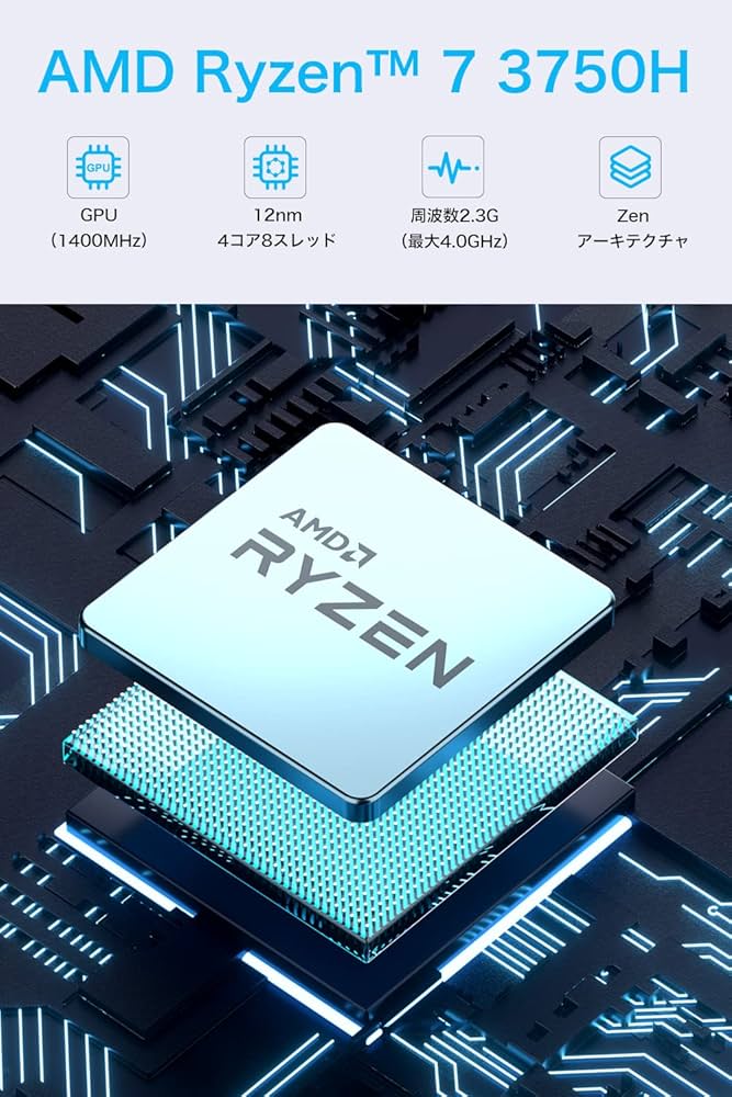 Amazon.co.jp: ミニpc GMKtec AMD Ryzen 7 3750H Windows 11 Pro 小型