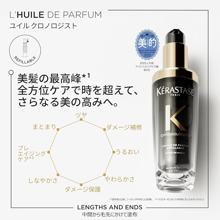 Amazon.co.jp: ケラスターゼ ヘアオイル ユイル クロノロジスト 75mL