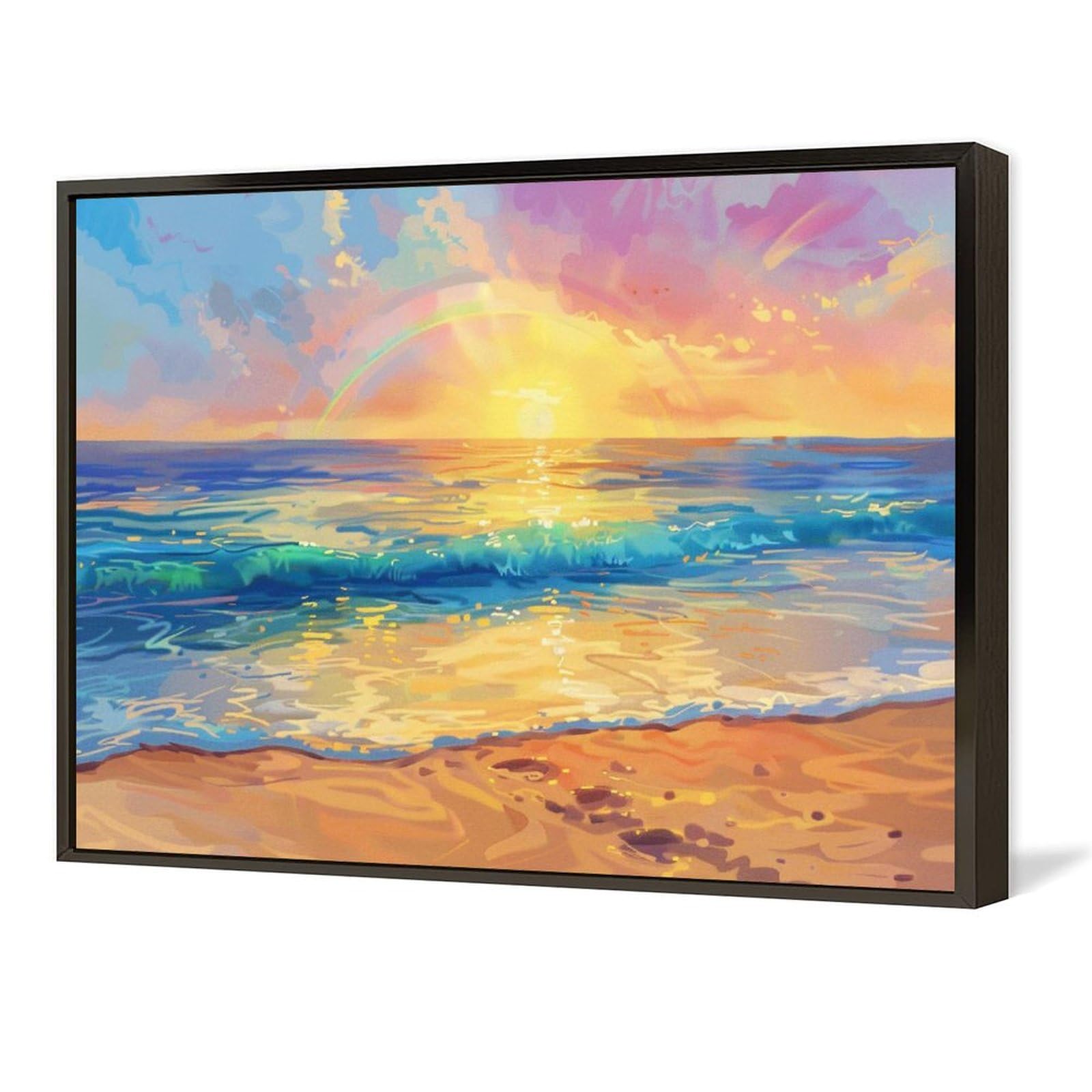 Amazon.co.jp: 絵画 美しいサンセットビーチインテリア 絵画 魅力的な