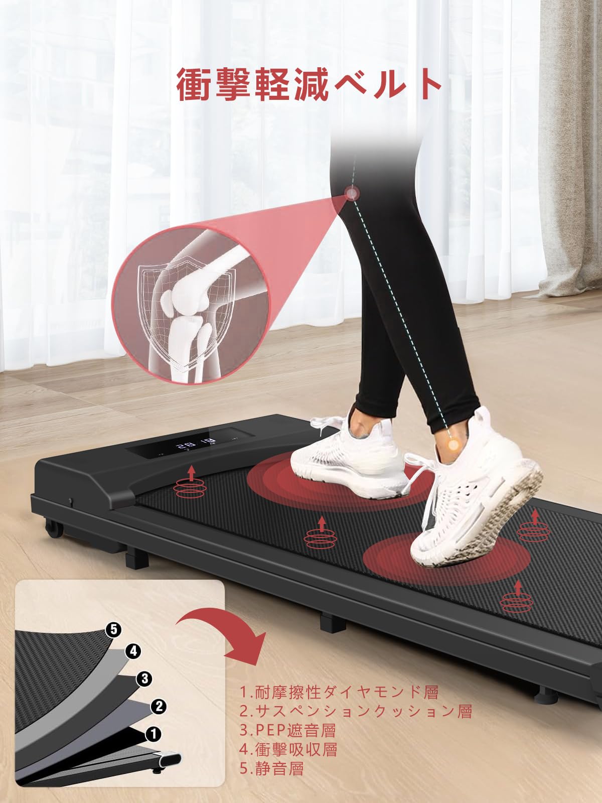 Amazon | Tvdugim ルームランナー 家庭用 ウォーキングマシン 電動