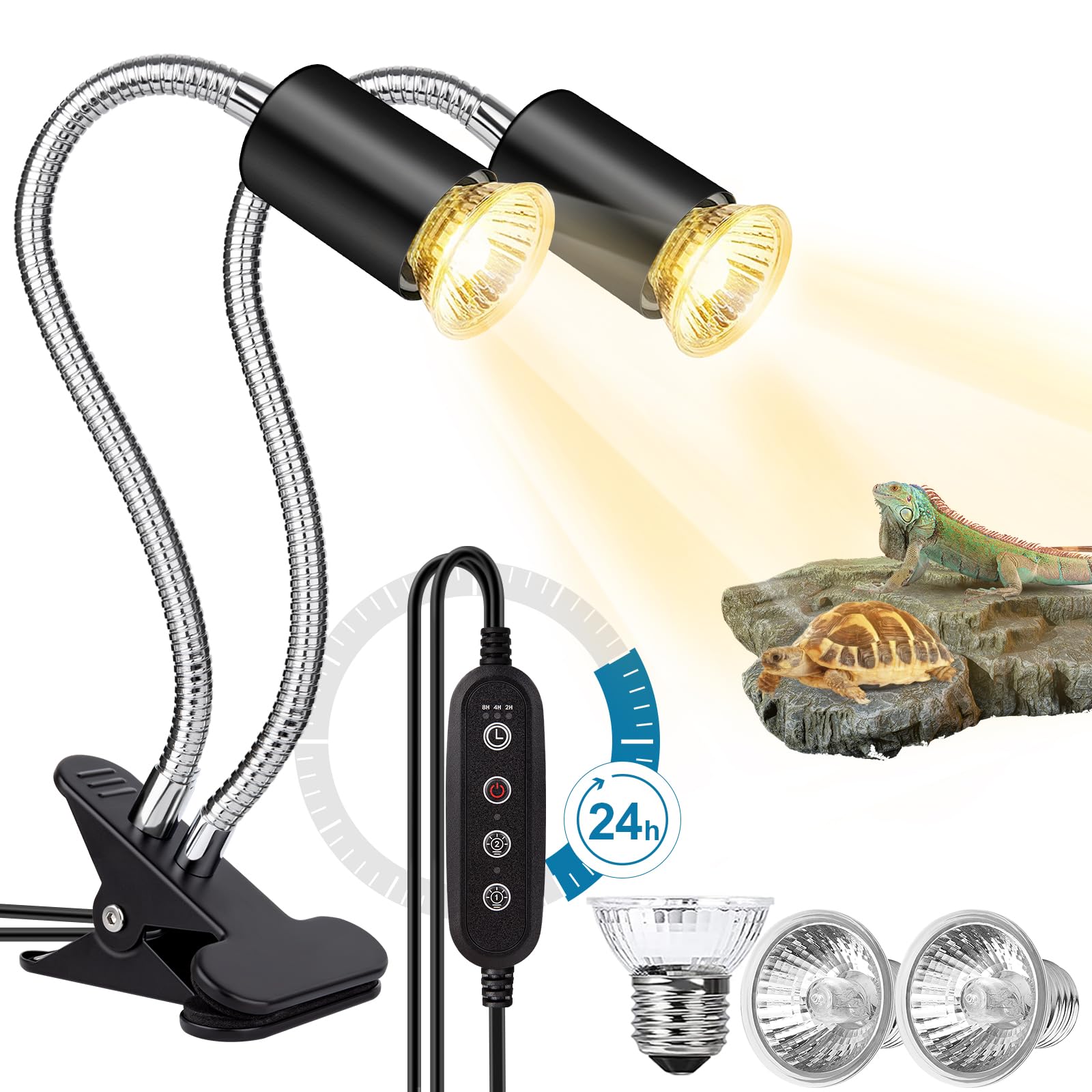 Amazon | 爬虫類 ライト 亀 ライト バスキングライト 爬虫類 両生類用