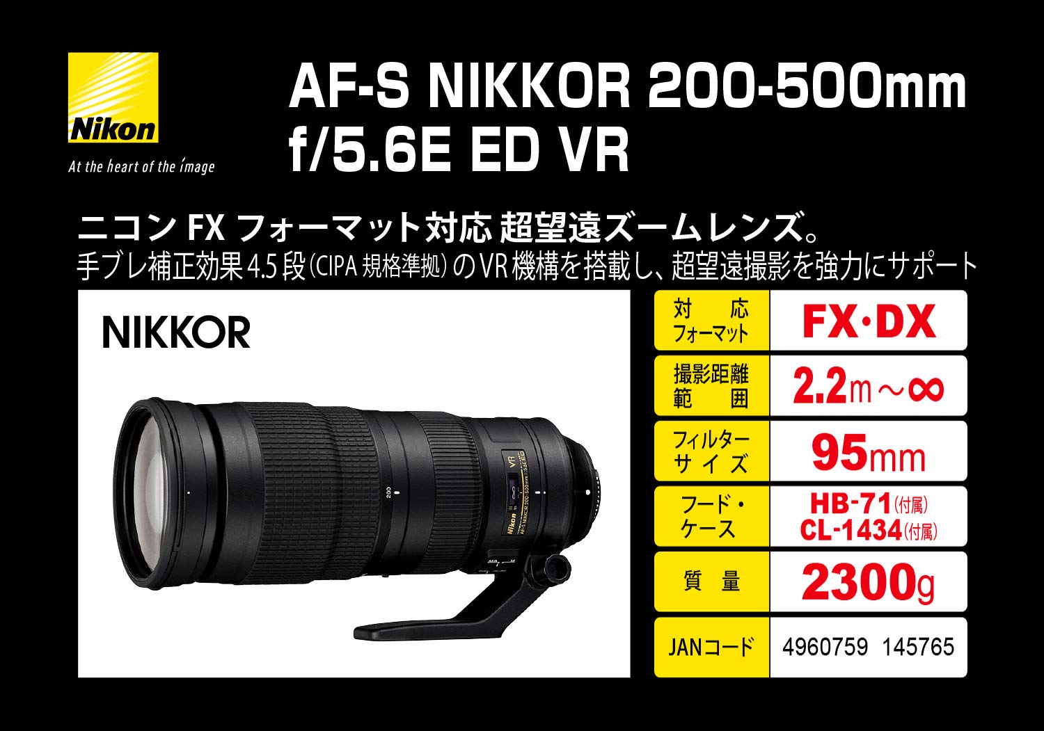 Nikon Lentes VR 200-500 mm/F 5.6 AF-S NIKKOR E ED | Amazon.com.br