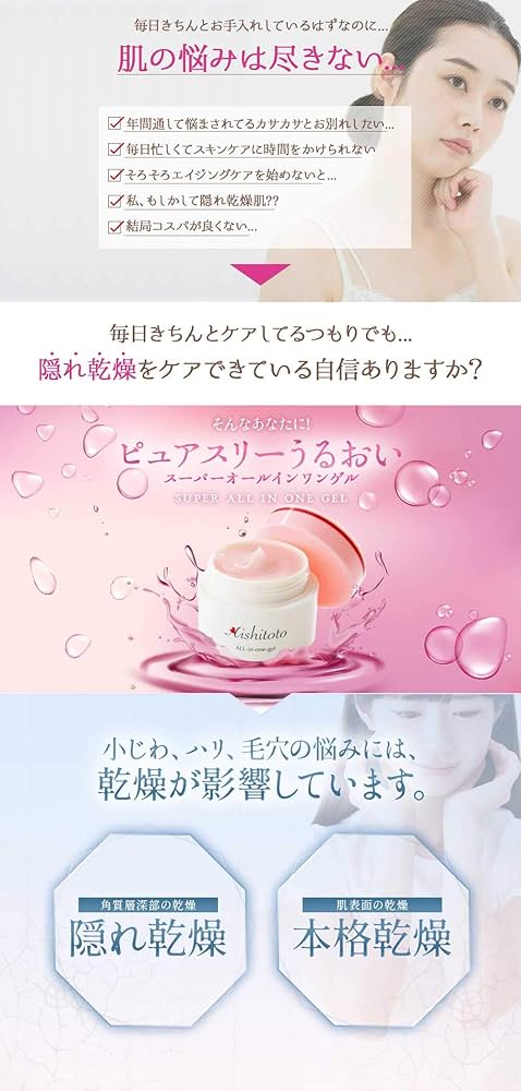 ピュアスリー うるおい スーパーオールインワンゲル α 80g 3個セット