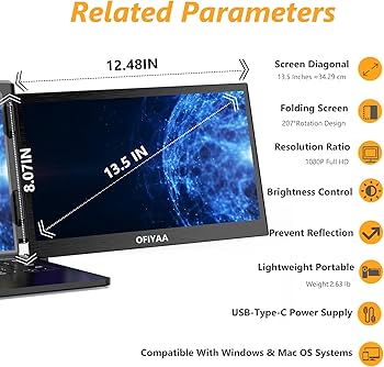 Amazon.co.jp: TMSAOKY OFIYAA P2 Pro トリプルポータブルモニター