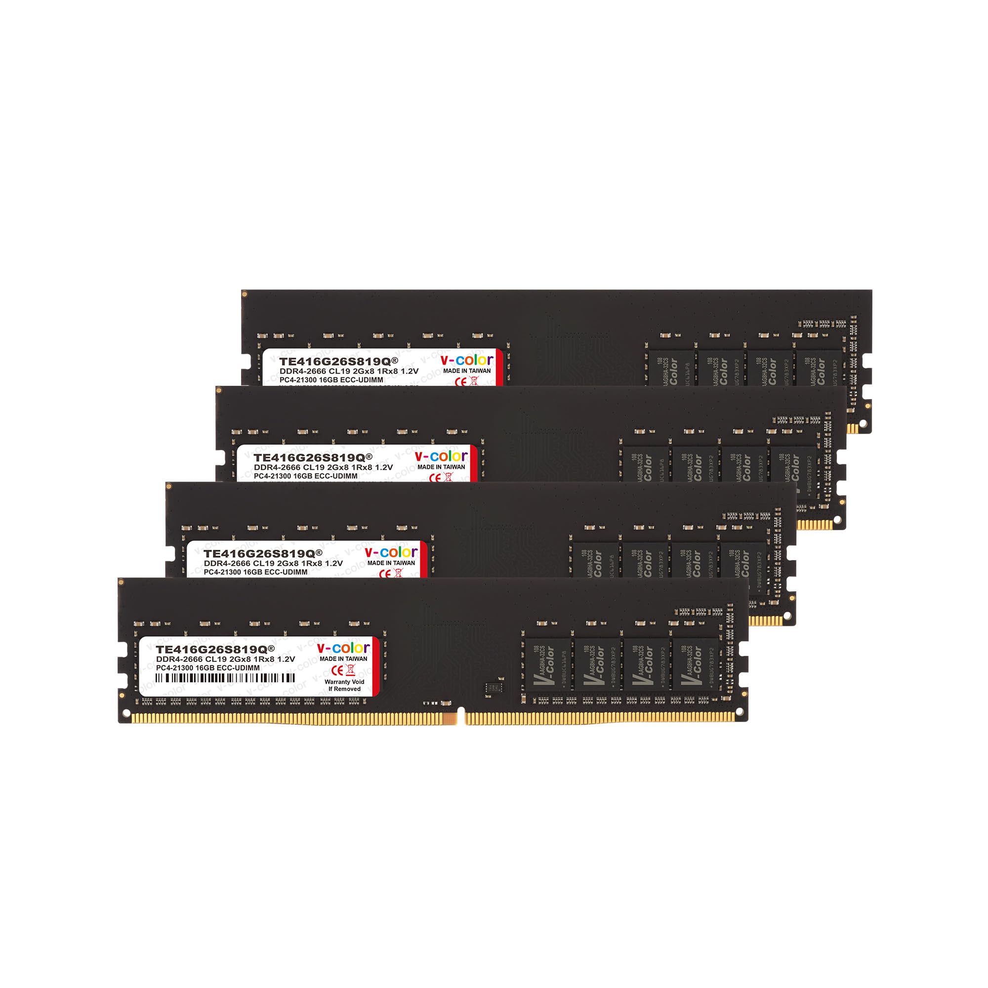 V-Color DDR4 64GB (4x16GB) 3200MHz (PC4-25600) Server Memory Ram