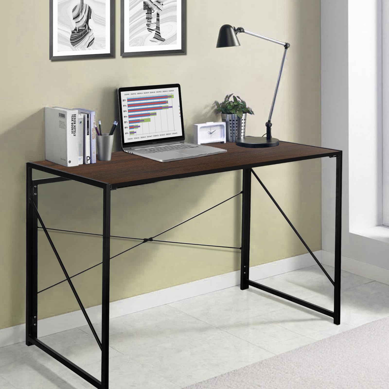 Amazon.com: ZenStyle Folding Computer Desk, Writing Study Desks
