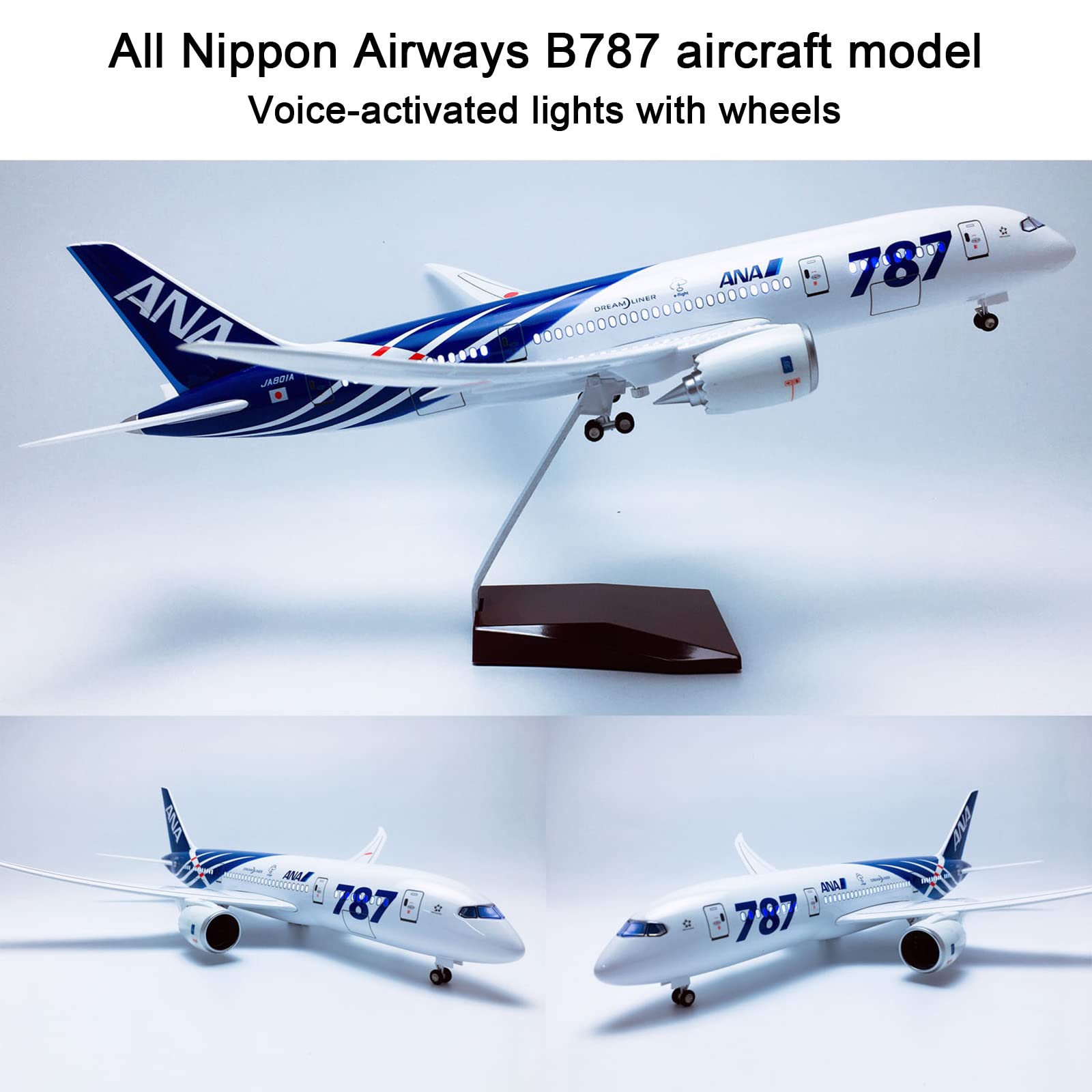Amazon.co.jp: AZIZAT 16.9”1：130スケール模型飛行機ANA B 787模型