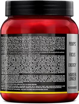 Amazon.com: BSN N.O.-XPLODE Vaso Pre Workout Powder with 8g of L