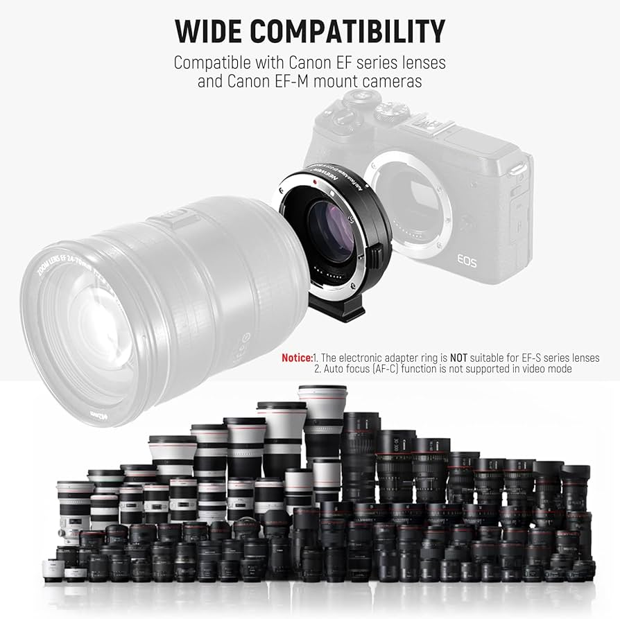 Amazon.com : NEEWER EF-EOS M Lens Mount Adapter 0.71x Autofocus