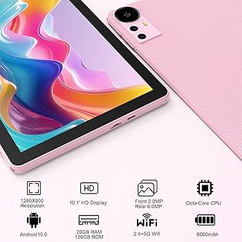 Android 15 Tablet, 10 Inch Tablet, 20GB RAM+128GB ROM/2TB