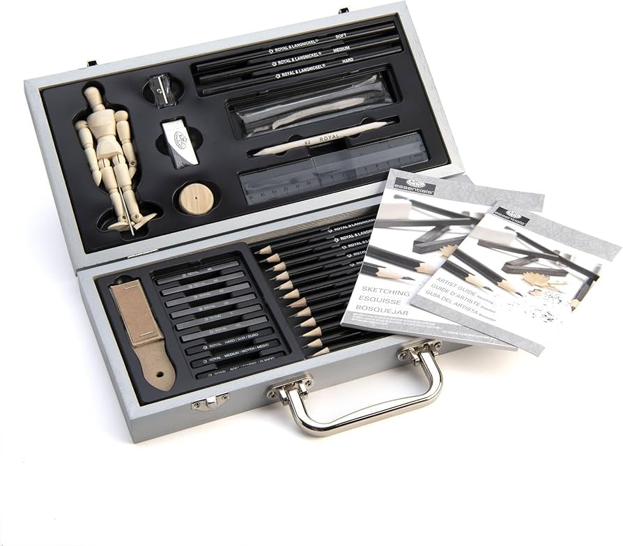 Amazon.com: Royal & Langnickel Sketching Wood Box Set RSET-SKET3000