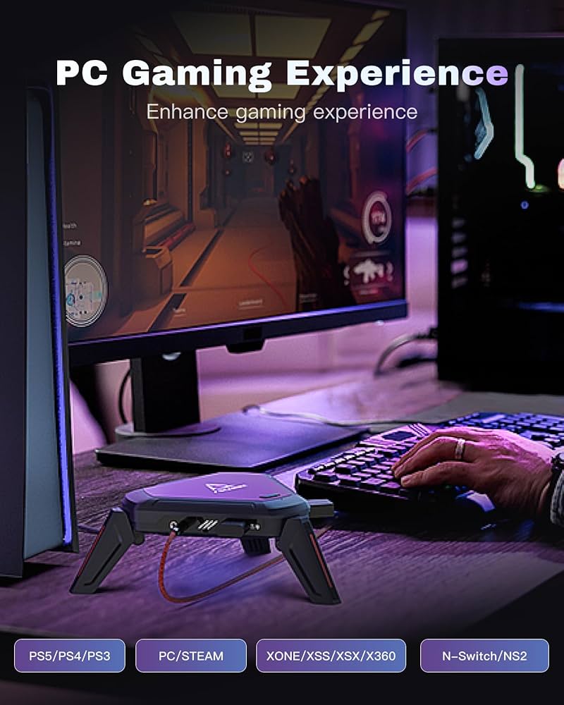 AIMZENIX Monster Keyboard and Mouse Adapter Compatible with PS5