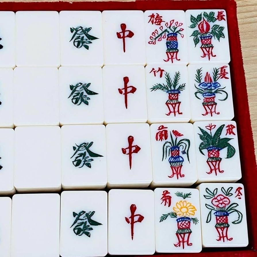 Amazon | 激麻王印 高級麻雀牌 背竹牌 鳳凰 5枚羽一索 高級ケース