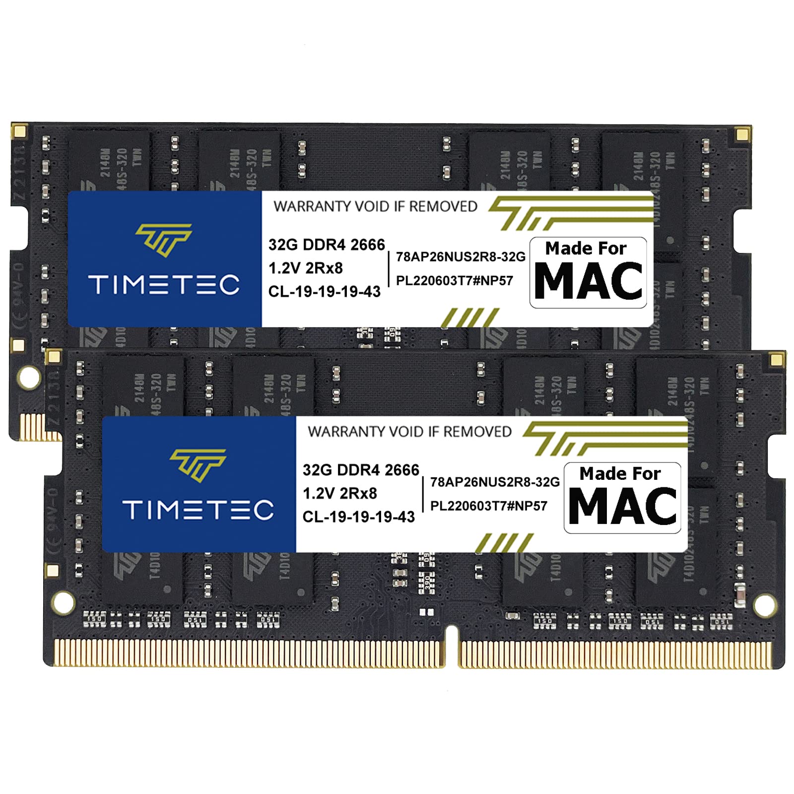 Timetec 64GB KIT(2x32GB) Compatible for Apple DDR4 2666MHz for Mid