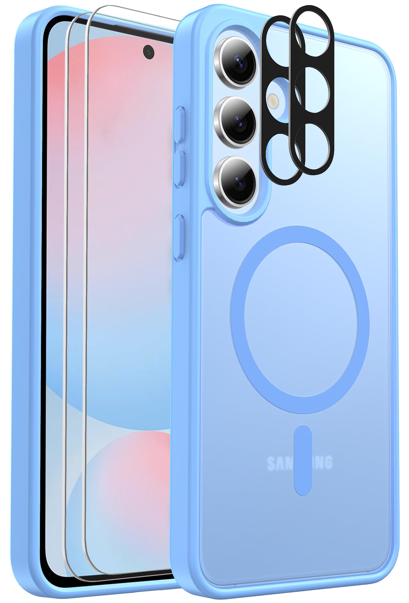 Amazon.com: for Samsung Galaxy S24 FE Case Magnetic Shockproof