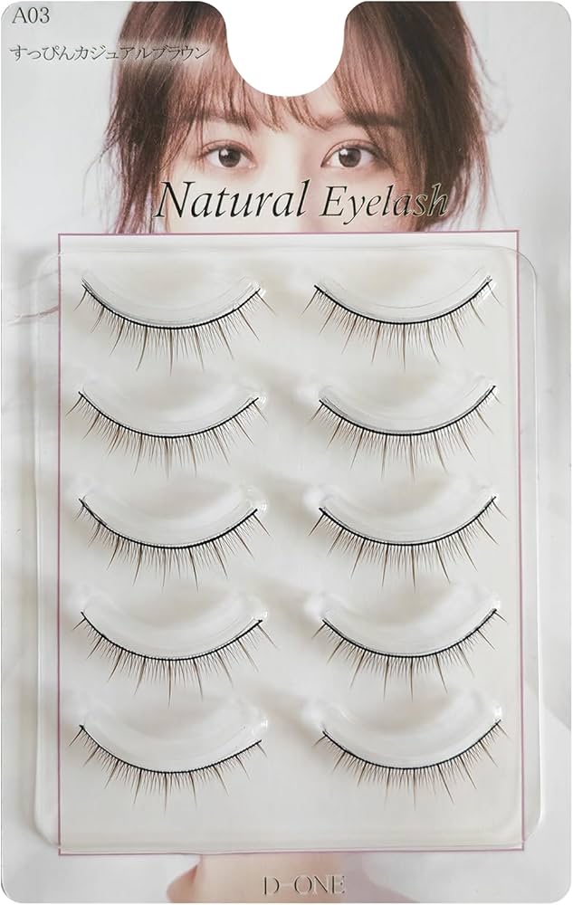 Amazon | D-ONE つけまつげ ナチュラル 5ペア (A03 すっぴんカジュアル