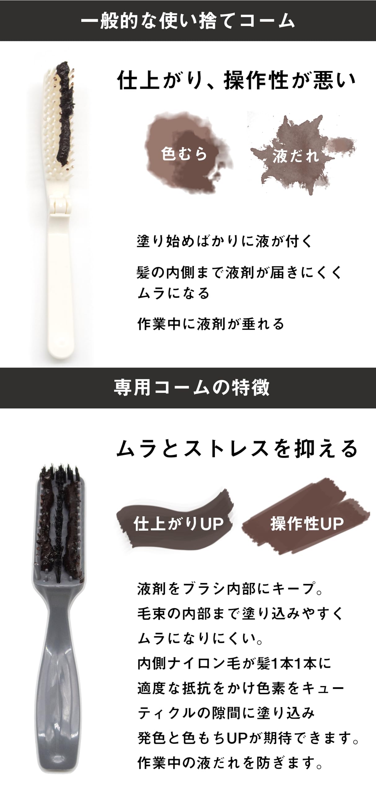 Amazon | アズスタイル ヘアカラーブラシ 髪染め 髪染め用 ヘアブラシ