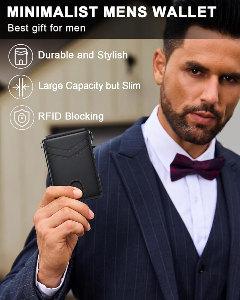 Amazon.com: ZALVEX Wallet for Men, Mens Minimalist Wallet 9-13