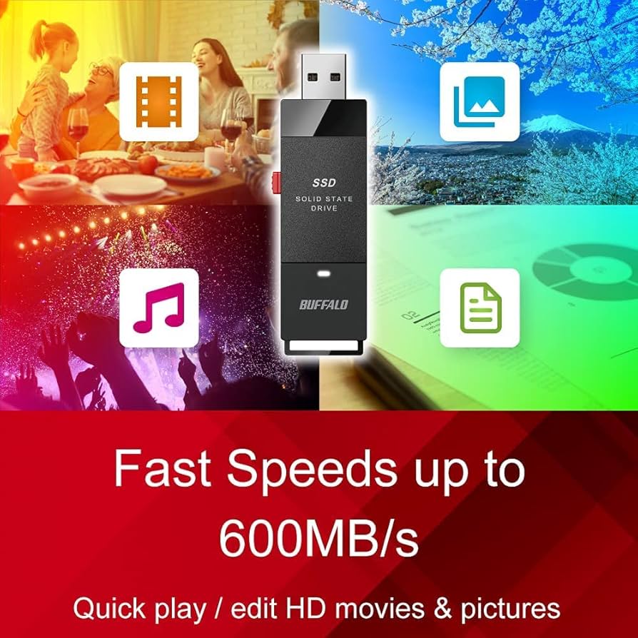 BUFFALOポータブルSSD1TB MiniStation スティックタイプ BUFFALO